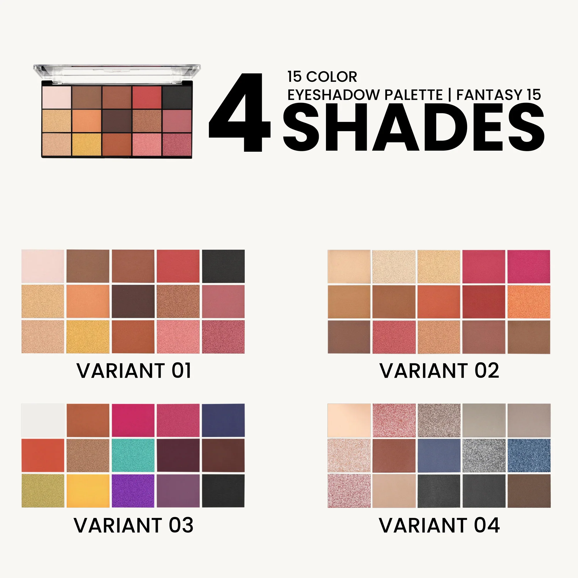 15 Color Eyeshadow Palette  Fantasy 15