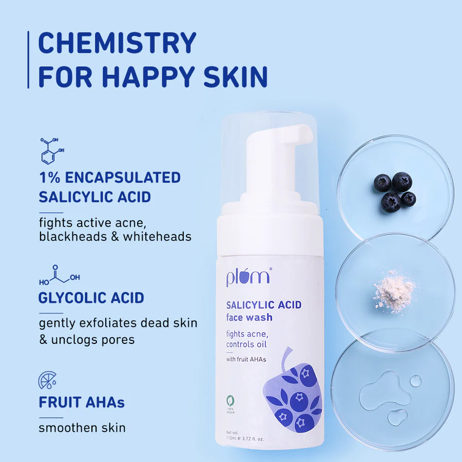 1% Encapsulated Salicylic Acid Foaming Face Wash for Acne