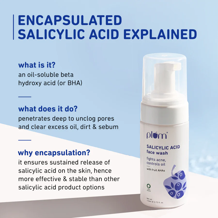 1% Encapsulated Salicylic Acid Foaming Face Wash for Acne
