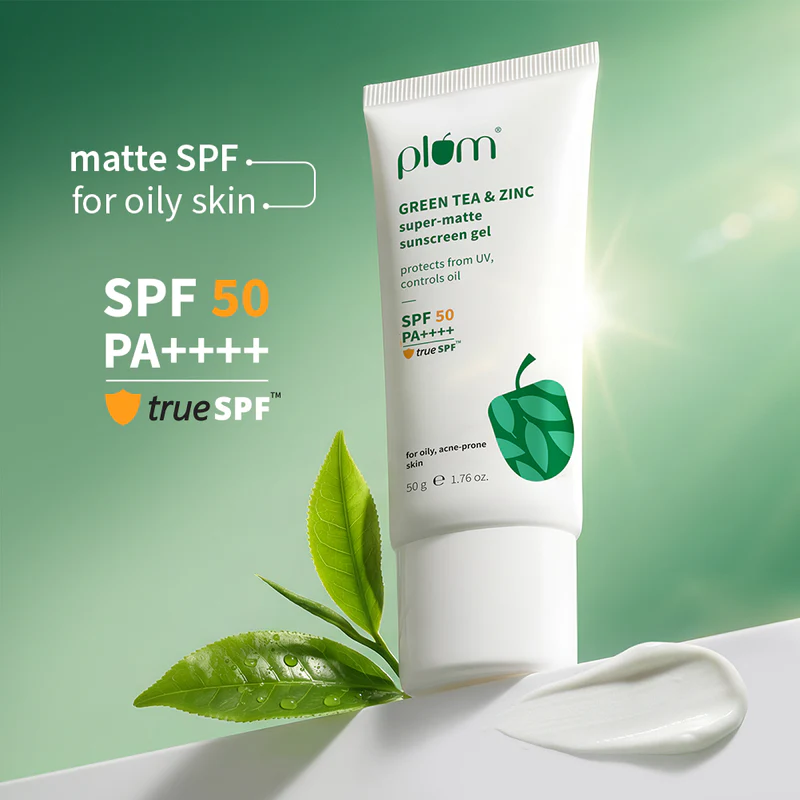 Green Tea & Zinc Super-Matte SPF 50 Sunscreen Gel For Oily & Acne-Prone Skin