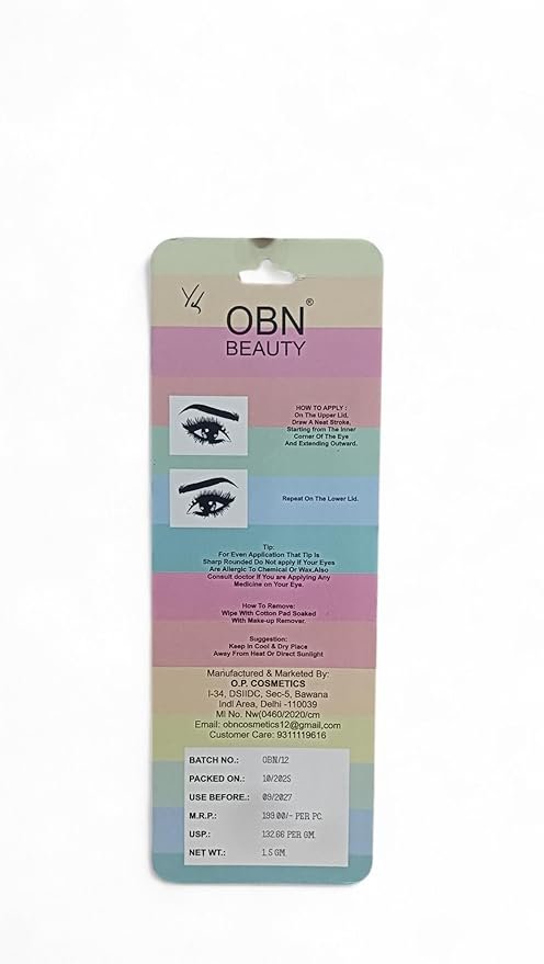 OBN Beauty Popstar Eye Kajal – Black