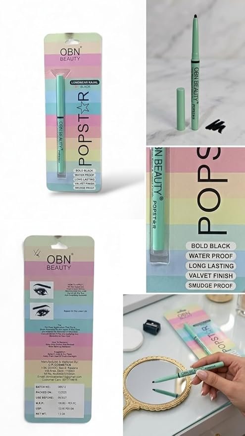 OBN Beauty Popstar Eye Kajal – Black