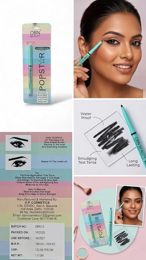 OBN Beauty Popstar Eye Kajal – Black