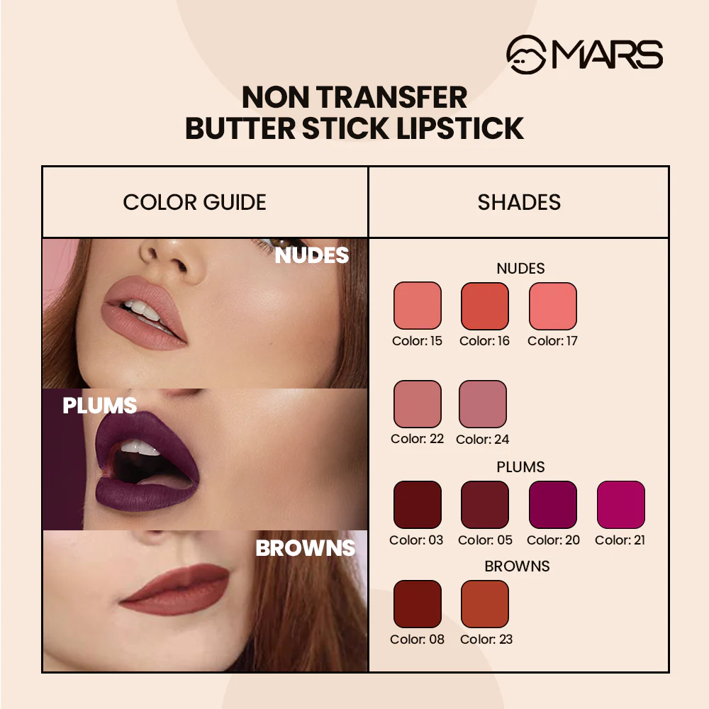 Matte Lipstick  Non Transfer Butter Stick